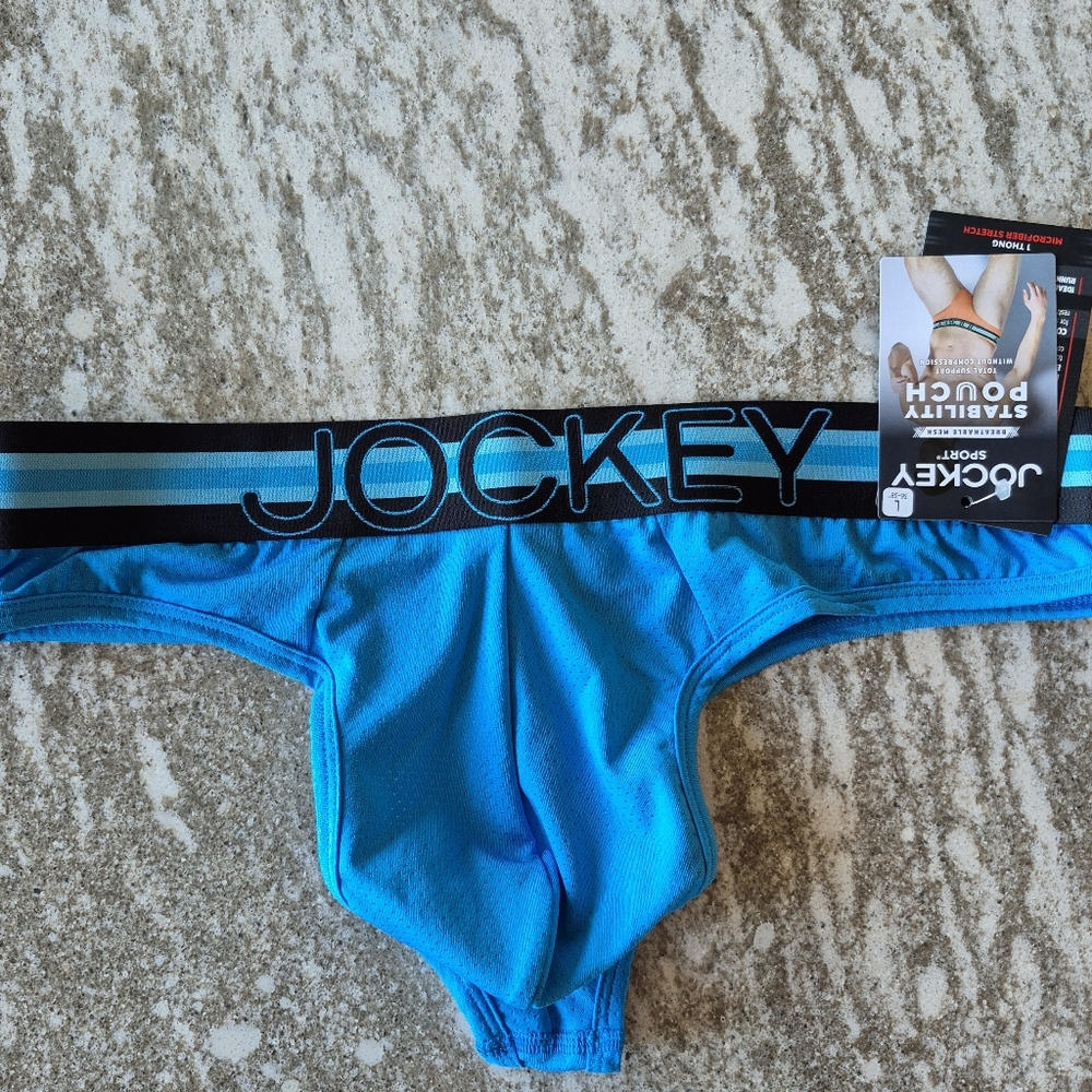 Jockeu Sport Men's Stability Pouch Microfiber Thong Underwear Size Medium NEW